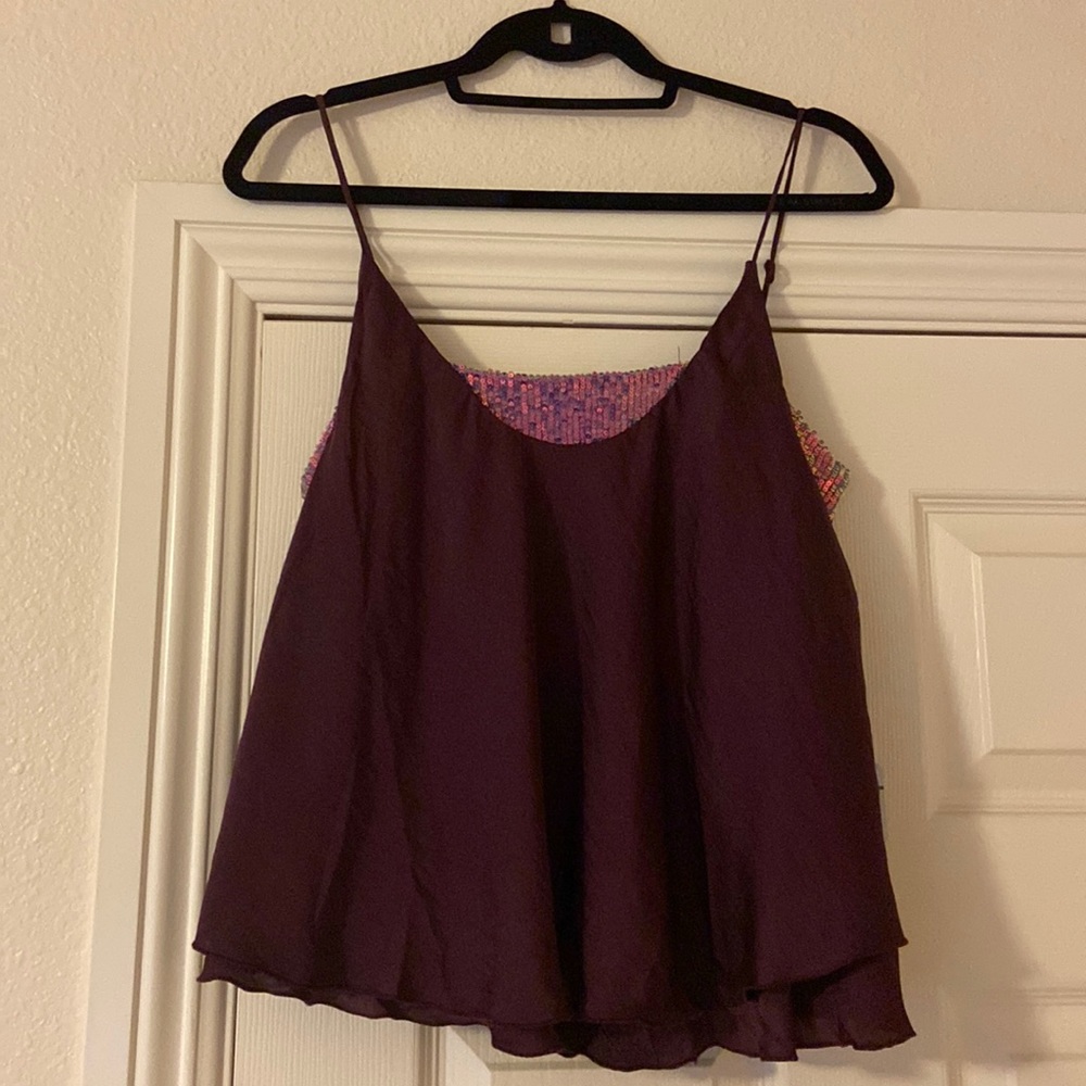 Purple free people tank